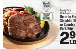 all - Bone-In Pork Shoulder Steak or Country Style Pork Ribs