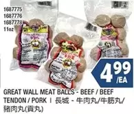 MEAT BALLS - BEEF / BEEF TENDON/PORK