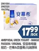 GREEK YOGURT - MANGO PASSION/ORIGINAL