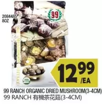 ORGANIC DRIED MUSHROOM(3-4CM)