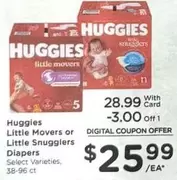 Huggies - Little Movers or Little Snugglers Diapers