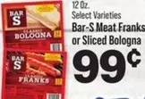 Bar-S - Meat Franks or Sliced Bologna