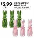 3-Pack Small Flocked Bunnies