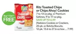 Ritz - Toasted Chips or Chips Ahoy! Cookies
