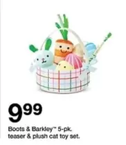 Plush - 5-pk. teaser & plush cat toy set.