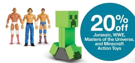 WWE - Jurassic, , Masters of the Universe, and Minecraft Action Toys
