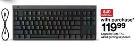 Logitech - G915 TKL wired gaming keyboard