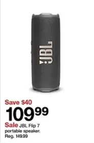 Flip 7 portable speaker