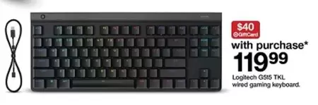 Logitech - G915 TKL wired gaming keyboard