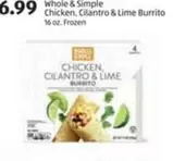 Frozen - Chicken, Cilantro & Lime Burrito