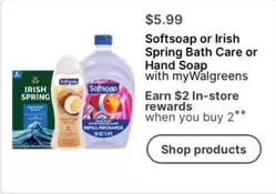 Softsoap - Bath Care or Hand Soap