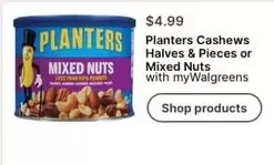 Planters - Cashews Halves & Pieces or Mixed Nuts