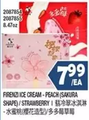 FIRENZI ICE CREAM - PEACH (SAKURA SHAPE) / STRAWBERRY