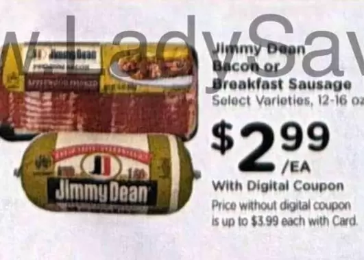 Jimmy Dean - Bacon or Breakfast Sausage