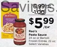 Bertolli - Pasta Sauce or Frozen Entrée