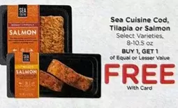 Sea Cuisine - Cod, Tilapia or Salmon