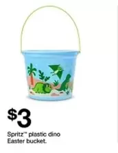 Plastic - plastic dino Easter bucket