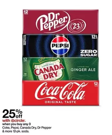 Dr Pepper - Coke, Pepsi, Canada Dry, & more 12-pk. soda