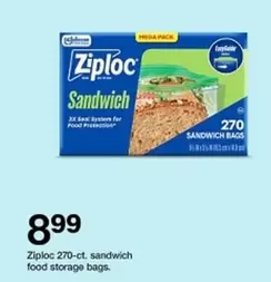 Ziploc - Sandwich Food Storage Bags