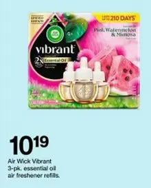 Air Wick - Vibrant 3-pk. essential oil air freshener refills