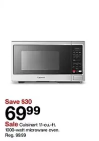 Cuisinart - 11-cu.-ft. 1000-watt microwave oven