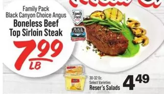 Reser's - Black Canyon Choice Angus Boneless Beef Top Sirloin Steak