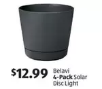 4-Pack Solar Disc Light