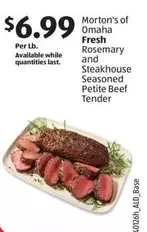 Fresh Rosemary and Steakhouse Seasoned Petite Beef Tender