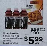 Vitaminwater 6-Pack, 16.9 fl oz or Innovaslan Entree, 16-18 oz