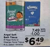 Kleenex - Angel Soft Bath Tissue or Facial Tissue