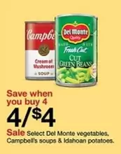 Idahoan - Del Monte vegetables, Campbell's soups & potatoes