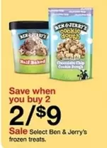 Ben & Jerry's - Select frozen treats