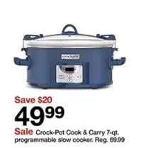 Crock-Pot -  Cook & Carry 7-qt. programmable slow cooker