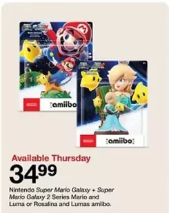 Super Mario Galaxy + Super Mario Galaxy 2 Series Mario and Luma or Rosalina and Lumas amiibo