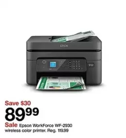 Epson - WorkForce WF-2930 wireless color printer
