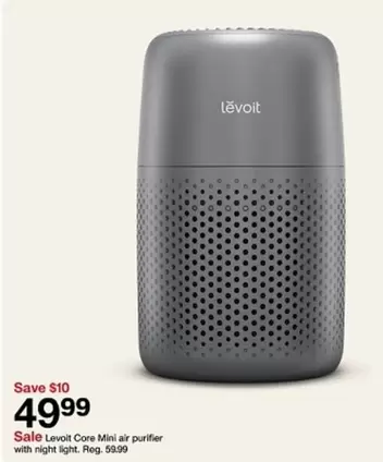 Core Mini air purifier with night light