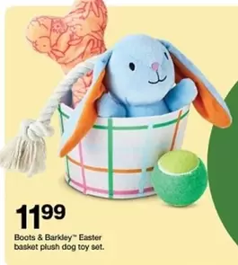 Plush - Easter basket plush dog toy set
