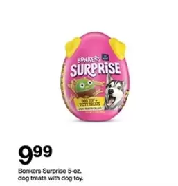 Bonkers Surprise Dog Treats with Dog Toy