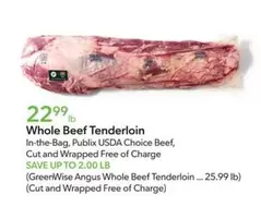 Whole Beef Tenderloin