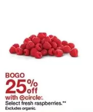 Select fresh raspberries