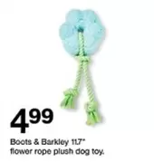 Plush - 11.7" flower rope plush dog toy