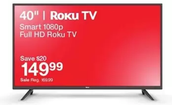 40" Roku TV Smart 1080p Full HD Roku TV