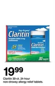 Claritin -  30-ct. 24-hour non-drowsy allergy relief tablets