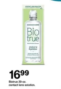 Bio true contact lens solution