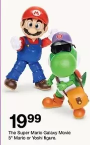 The Super Mario Galaxy Movie 5" Mario or Yoshi figure