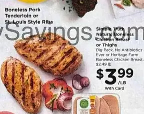 Boneless Chicken Breast or Thighs