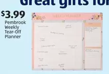 Pembrook Weekly Tear-Off Planner