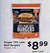 Frozen - 100% Pure Beef Burgers