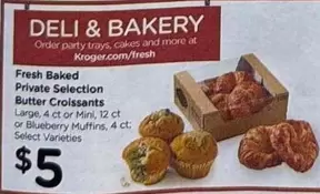 Butter Croissants or Blueberry Muffins