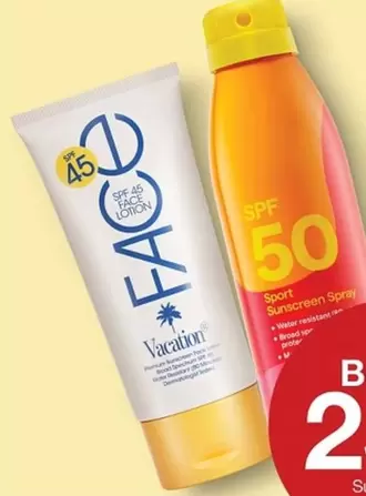 Pace - FACE SPF 45 Lotion & Sport Sunscreen Spray SPF 50